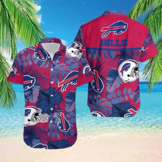 Discover Buffalo Football Hibiscus Helmets Hawaiian, Gift For Fans, Gift For Friends