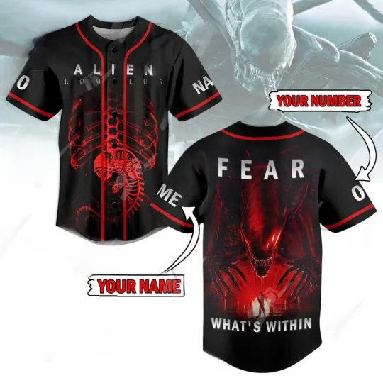Discover Alien Romulus Fear What's Within Custom Baseball Jersey