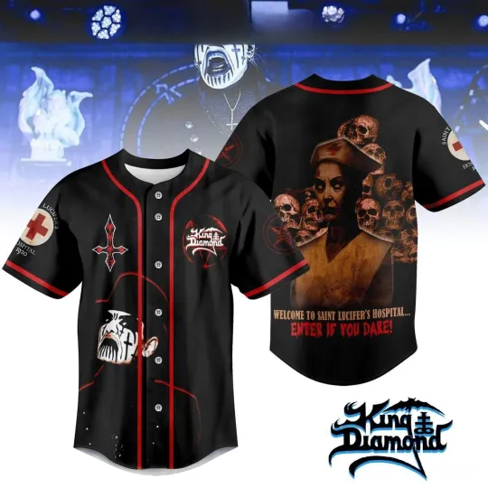 Discover King Of Diamond Welcome Ti Saint Lucifer's Hospital Baseball Jersey