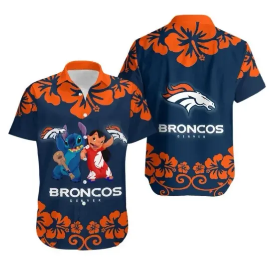 Discover Denver Football Lilo & Stitch Hawaiiane Hawaiian, Gift For Fans, Gift For Friends