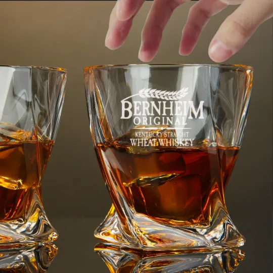 Discover Engraved Bernheim Original Whiskey Glass - Twisted Whiskey Glasses