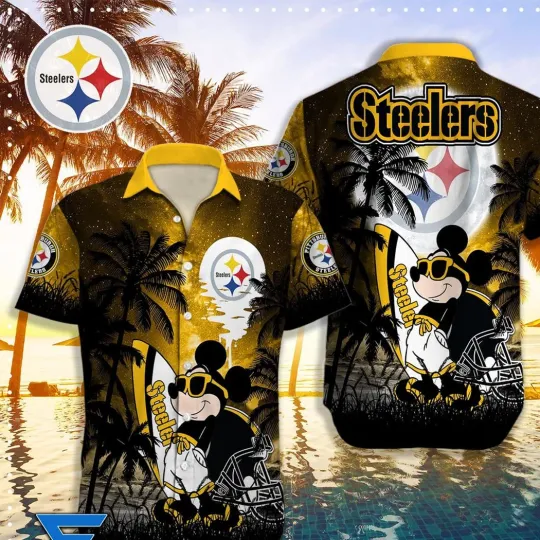 Discover Pittsburgh Football X Mickey Hawaiian Shirt