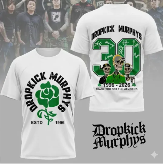 Discover Dropkick Murphys 30th Anniversary 1996-2026 T-Shirt 3D