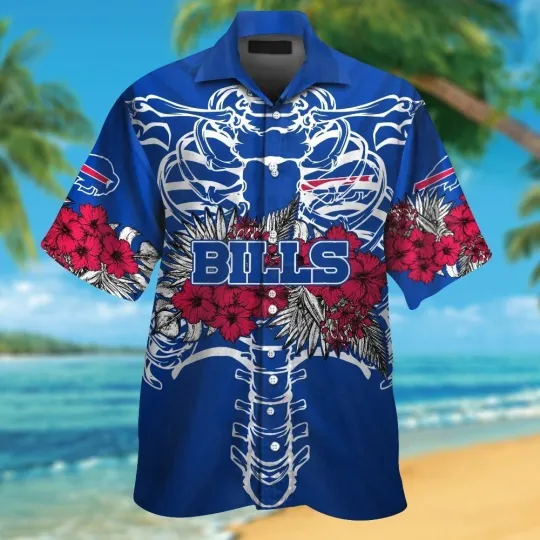 Discover Buffalo Football Short Sleeve Button Up Tropical Hawaiian Shirt V14