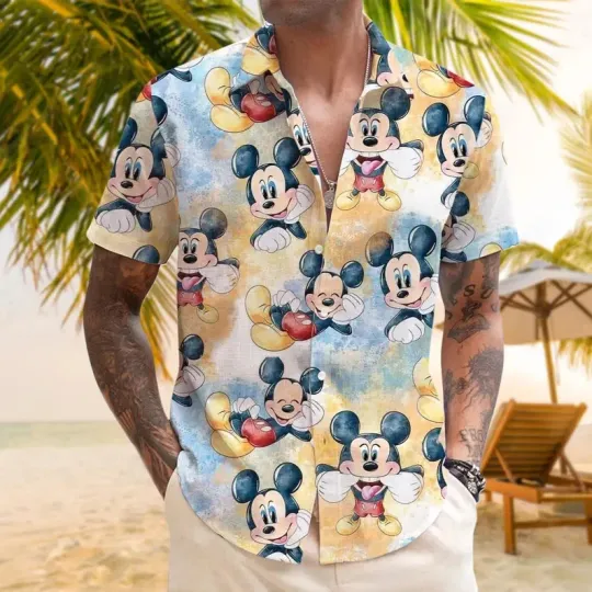 Discover Disney Mickey Mouse Aloha Hawaii Trip Hawaiian Shirt