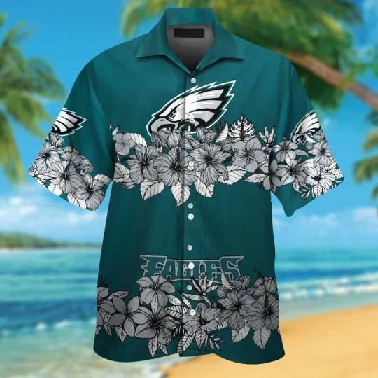 Discover Philadelphia Football Short Sleeve Button Up Tropical Hawaiian Shirt VER05