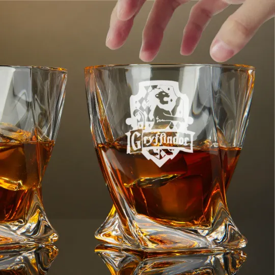 Harry Potter House Gryffindor Whiskey Glass - Twisted Whiskey Glasses