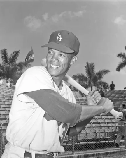 Los Angeles Dodgers MAURY WILLS Glossy 8x10 Photo Print Spring Training Poster