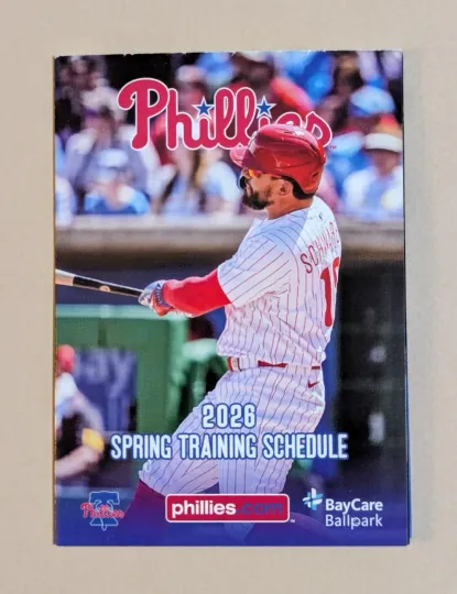 2026 Philadelphia Phillies Spring Training Baseball Pocket Schedule ⚾️⚾️