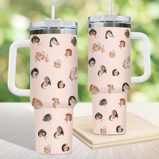 Discover Disney Princess Tumbler 40oz, Disney Characters Stainless Cup, Fairytale Travel Mug, Princess Gift For Girls, Magic Kingdom Drinkware