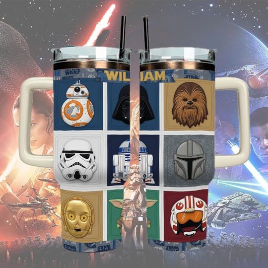 Discover Personalized Disney Star Wars Tumbler, Galactic Sci Fi Stainless Steel Travel Cup, Fan Gift, Reusable Drinkware For Movie Lovers