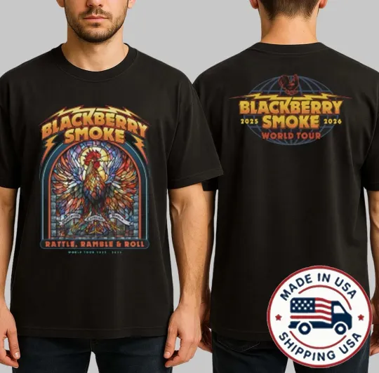 Blackberry Smoke Rattle Ramble And Roll World Tour 2025 2026 T-Shirt