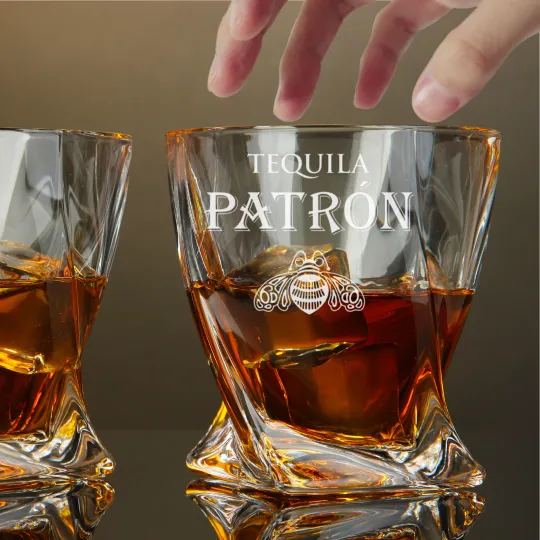 Discover Engraved Patron Tequila Glass – Twisted Whiskey Glasses