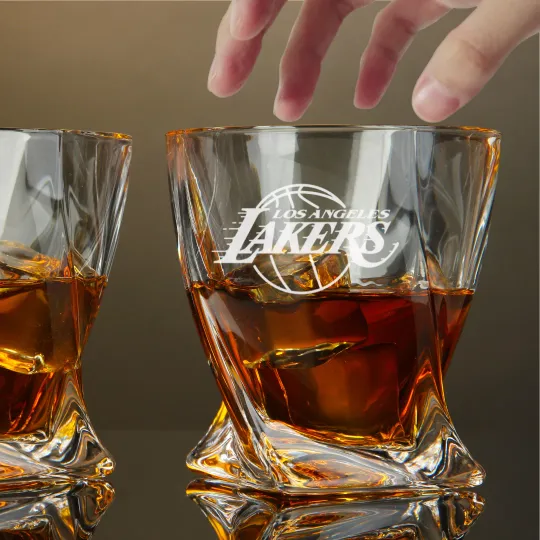 Discover Engraved Los Angeles Lakers Whiskey Glass – Twisted Whiskey Glasses