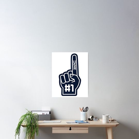 Discover Fan finger number 1 usa team Poster