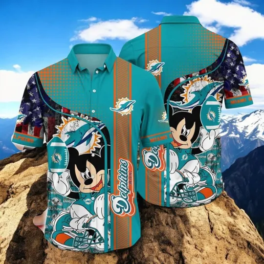 Discover Miami Football Mickey Mouse Hawaiian Shirt