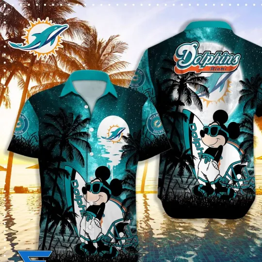 Discover Miami Football X Mickey Hawaiian Shirt