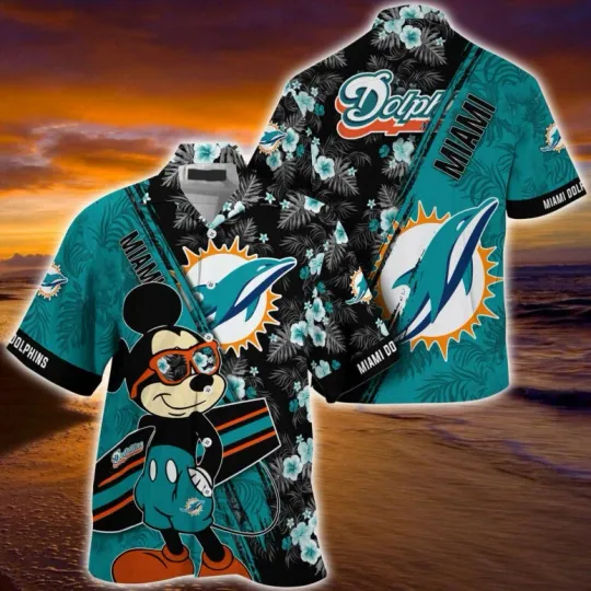 Discover Miami Football Surf’s Up Mickey Hawaiian, Gift For Fans, Gift For Friends