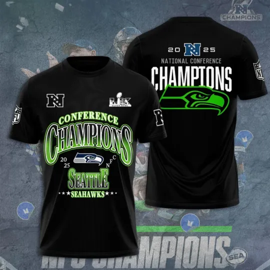 Discover 2025 Special Seattle Seahawk 2025 N.F.C Champions 3D Shirt
