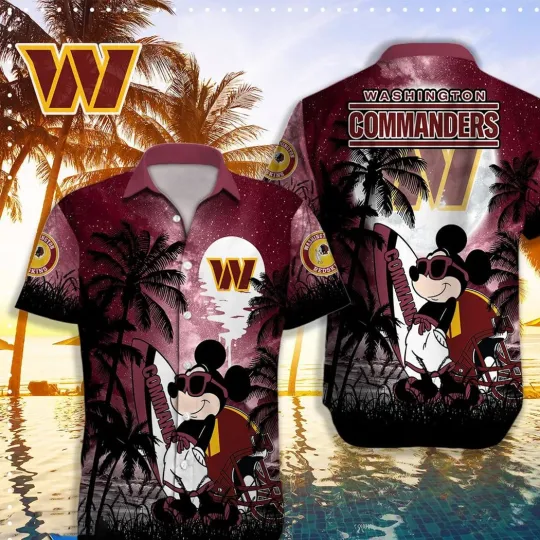 Discover Washington Football X Mickey Hawaiian Shirt
