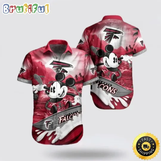 Discover football Atlanta Hawaiian Shirt Mickey Mouse Surf