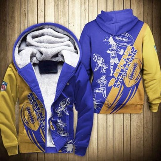 Baltimore Ravens Fleece Jacket Graphic Cartoon Athlete Ball Star
