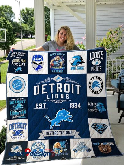 Detroit Lions Blanket, Gift For Fans