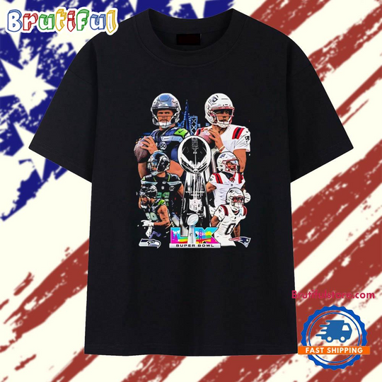 Super Bowl LX Seahawks vs Patriots player trophy graphic T Shirt