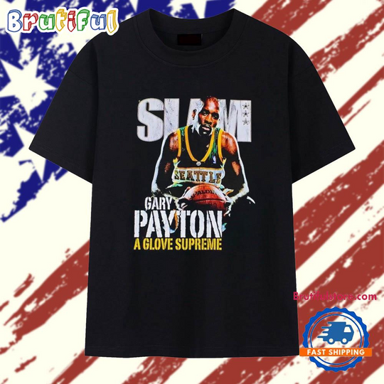 Discover Gary Payton The Glove Slam Cover 90s Basketball T Shirt