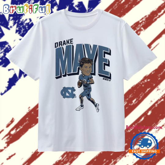 North Carolina Tar Heels Drake Maye Pro Caricature T Shirt