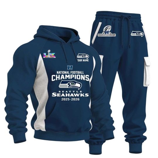 Discover Seattle Seahawks American Football Champions LX 2025-2026 Hoodie Set