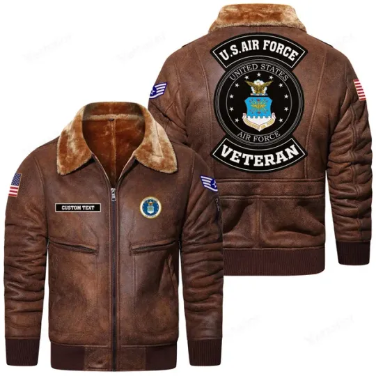 Customized U.S. Air Force Legacy Fur Lapel Leather Jacket