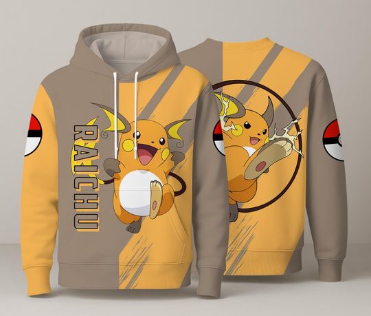 Discover Mouse Hoodie, Electric Mouse Hoodie, Cute Mouse Graphic Sweatshirt, Unisex Yellow Hoodie Gift, Funny Lightning Hoodie