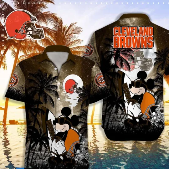 Discover Cleveland Browns X Mickey Hawaiian Shirt