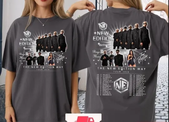 Discover New Edition Way Tour 2026 Shirt, Vintage R&B Concert Tee Shirt