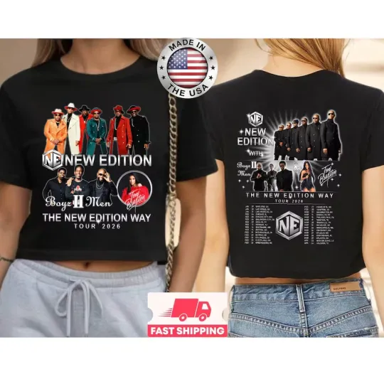 Discover New Edition Way Tour 2026 Black Color reprint Unisex Shirt