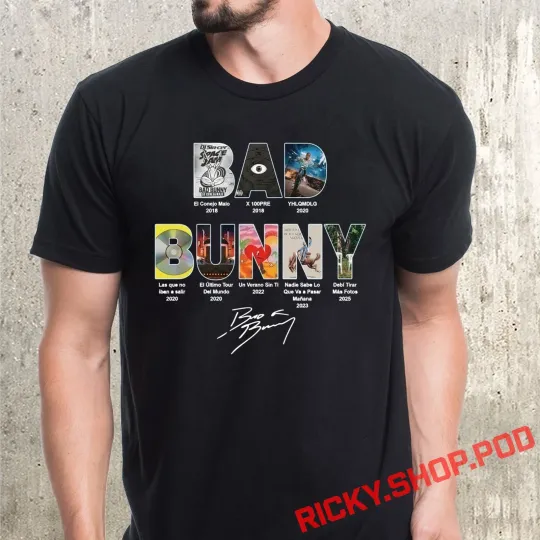 Discover Bad Bunny DTMF Album of the Year 2026 T-Shirt, Grammys 68th Winner Shirt