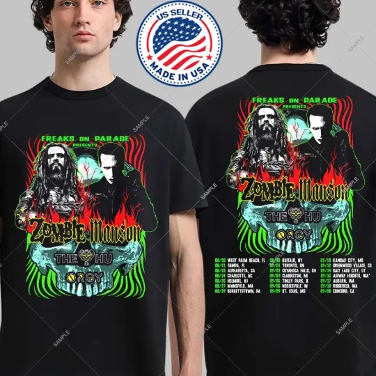 Discover Zombie x Manson Freaks On Parade 2026 North America Tour T-Shirt