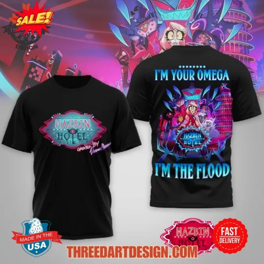 Discover Hazbin Hotel I’m Your Omega I’m The Flood 3D T-Shirt