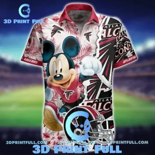 Discover Atlanta Football Hawaiian Shirt Short Mickey Summer Collection
