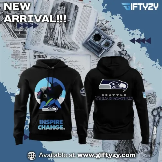 Discover Seattle Seahawk Inspire Change Unisex 3D Over Printed Hoodie