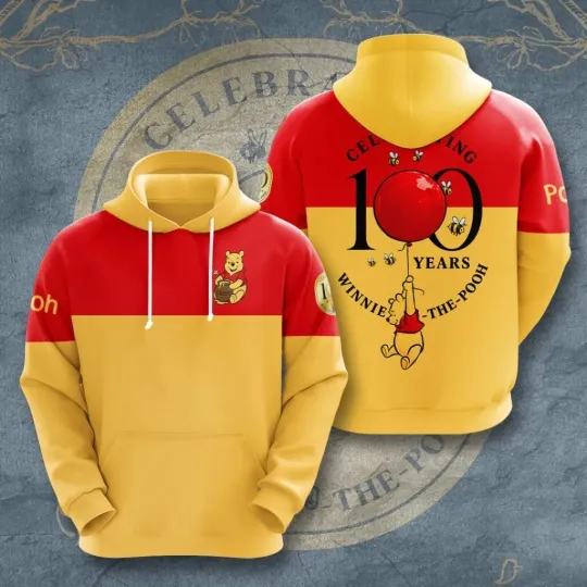 Discover The-Pooh x Pooh 100th Anniversary 3D Apparel Hoodie
