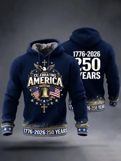 Discover America 250 Years of Liberty 3D Print Hoodie