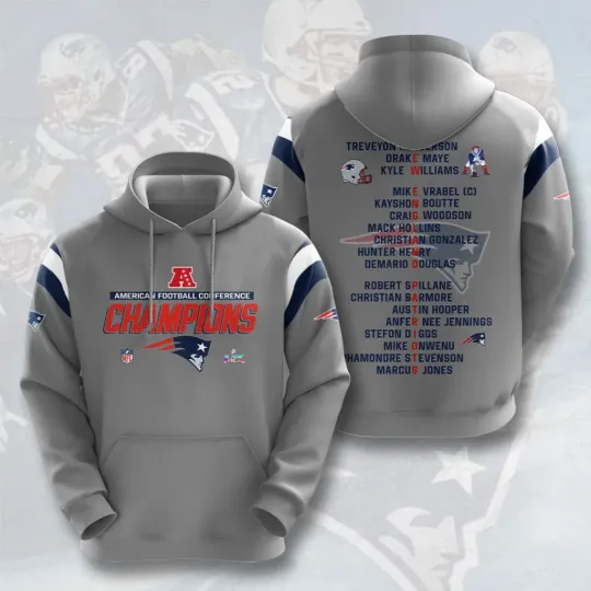 Discover Patriots 2025 AFC Champions 3D Apparel