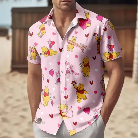 Discover Disney Winnie The Pooh & Piglet Heart Hawaiian Shirt
