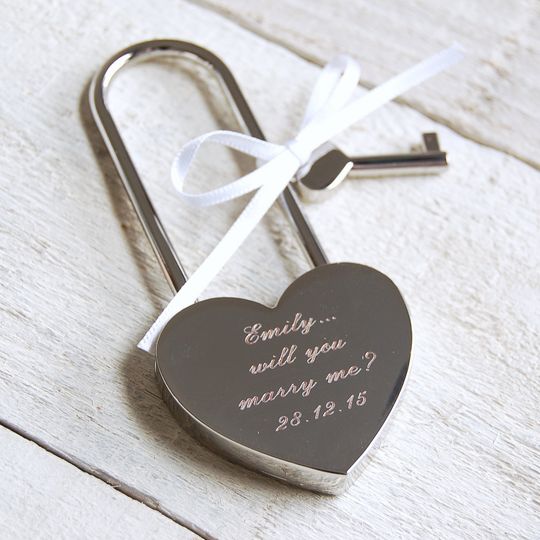 Engraved Heart Padlock, Personalised Love Lock, Engraved Anniversary Padlock, Paris Padlock