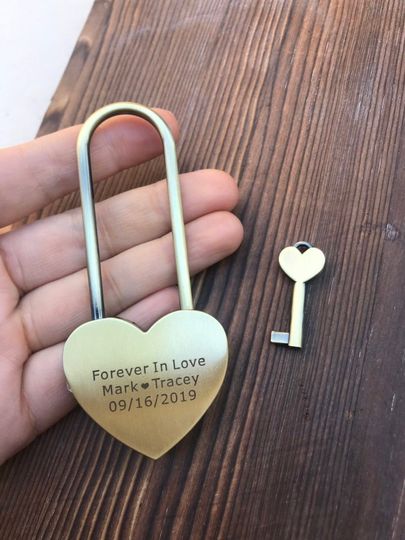 Discover Love Lock, Heart Lock, Custom Lock, Brass Heart Love Padlock With Key, Engraved Lock Lock, Gold Padlock, Personalized Padlock