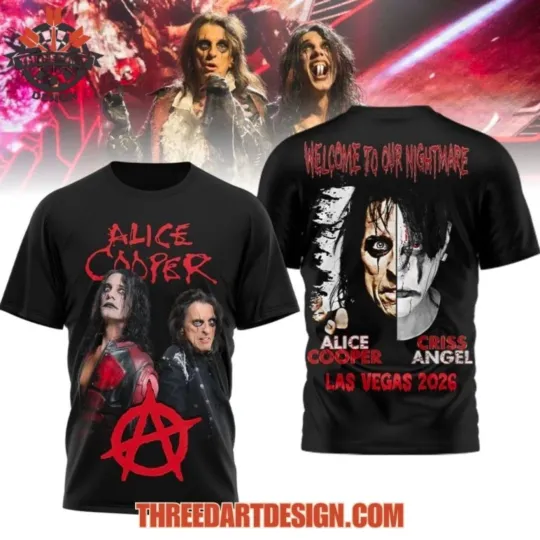 Discover Alice Cooper Welcome To Our Nightmare Las Vegas 2026 3D T-Shirt
