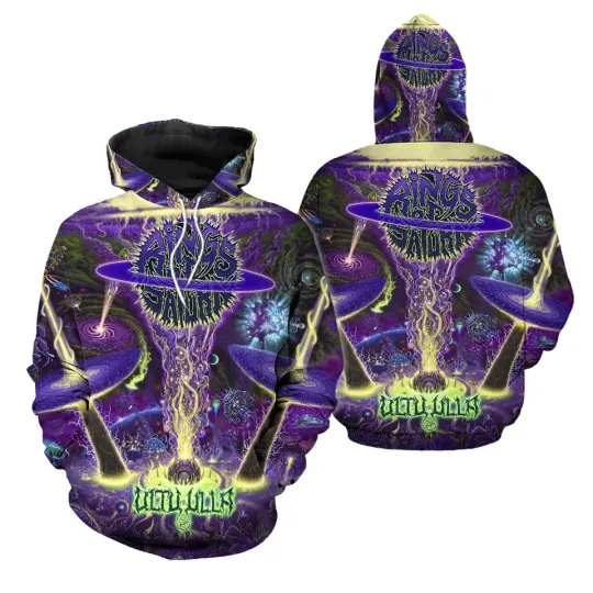 Discover Rings Of Saturn Hoodies, Pullover Purple Hoodie, Band Deathcore 3D Hoodie