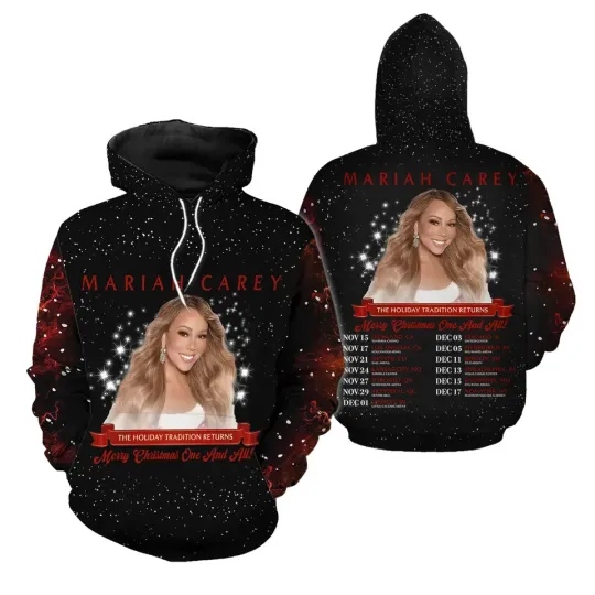 Discover Mariah Carey Merry Christmas Tour 2023 3D Hoodie